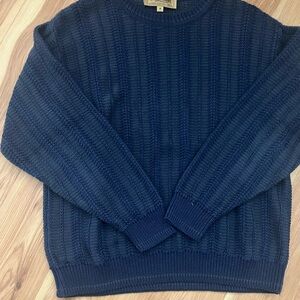 Paul Stuart varied Blue 100% cotton Crewneck Sweater.